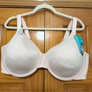 Vanity Fair Soft Pink Full Coverage Bra Size 44DD NWT